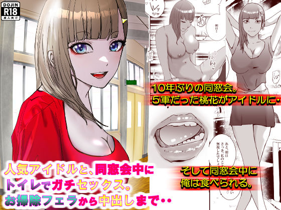 フルページ画像 | 人気アイドルと、同窓会中にトイレでガチセックス。お掃除フェラから中出しまで・・。 by 高杉 ロキ