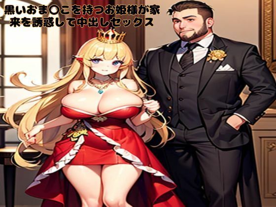 フルページ画像 | 黒いおま〇こを持つお姫様が家来を誘惑して中出しセックス by 南花音